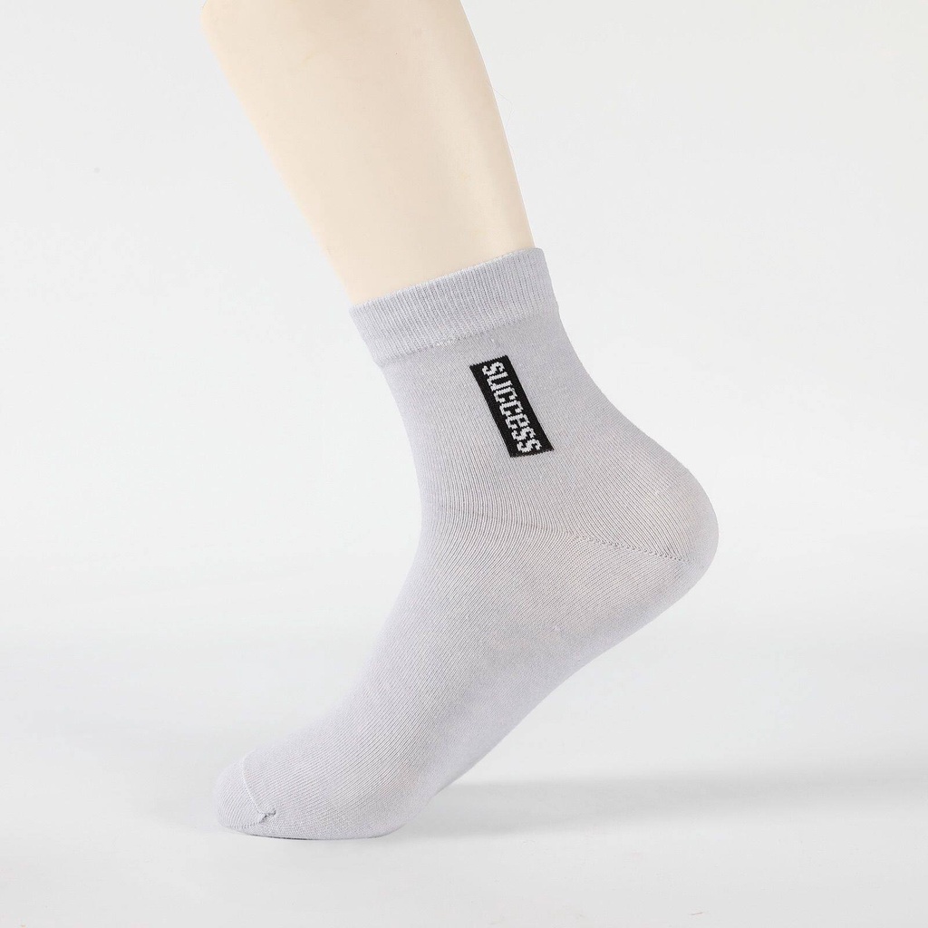 Set 6 Đôi Tất Thể Thao 100% cotton Thấm Hút Mồ Hôi Thời Trang Cho Nam