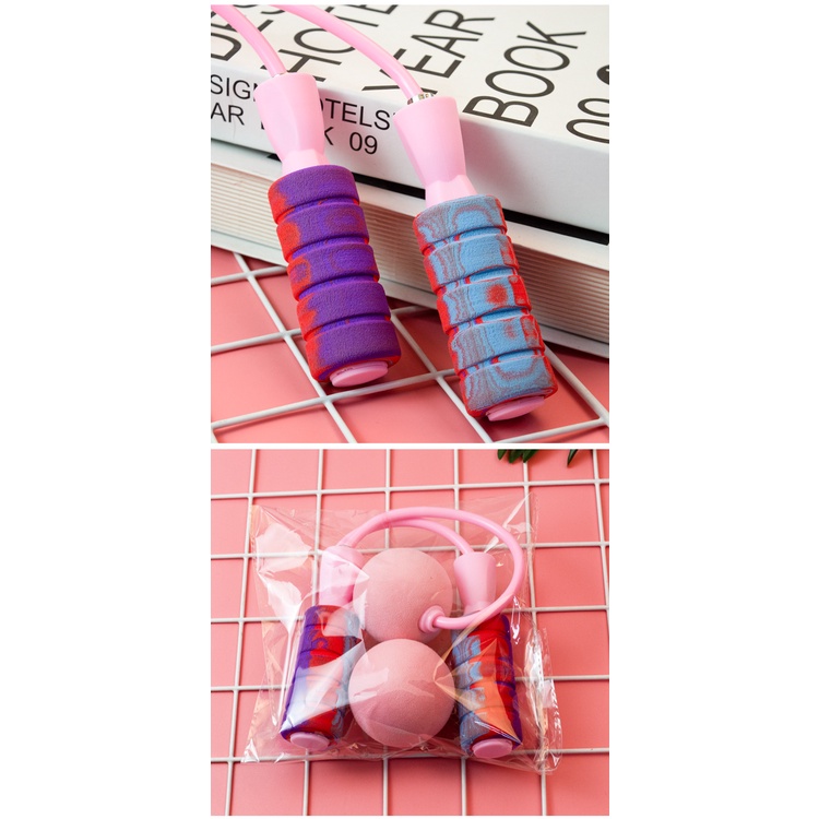 Dây Nhảy Không Dây Thông Minh Đầu Gắn Tạ Tròn Sáng Tạo