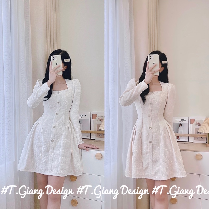 Váy Dạ Nhũ Hot Hit Thiết Kế Dánh Xoè Xếp Ly 2 Bên Hông
