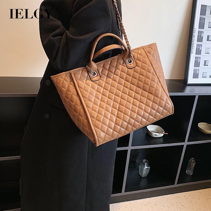 Ielgy Túi Đeo Vai Sức Chứa Lớn Dây Xích Hình Thoi Cho Nữ