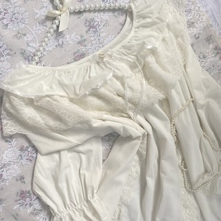 Váy tiểu thư trắng phối ren