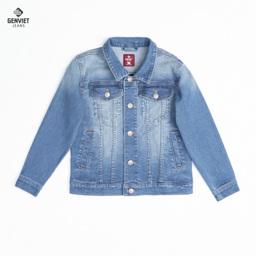 [Mã FATOP12 giảm 30K đơn 150K] Áo Khoác Jeans Bé Trai Genviet Kids N6121J8058