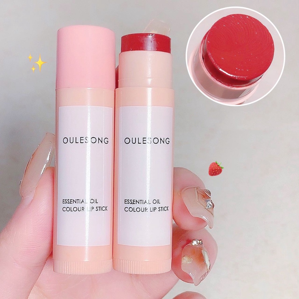 [Hàng mới về] Set 3 Son dưỡng môi OULESONG dưỡng ẩm căng mọng mềm mại dành cho nữ