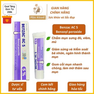 Benzac ac 5 chính hãng kem ngừa mụn benzac ac benzoyl peroxide - galderma
