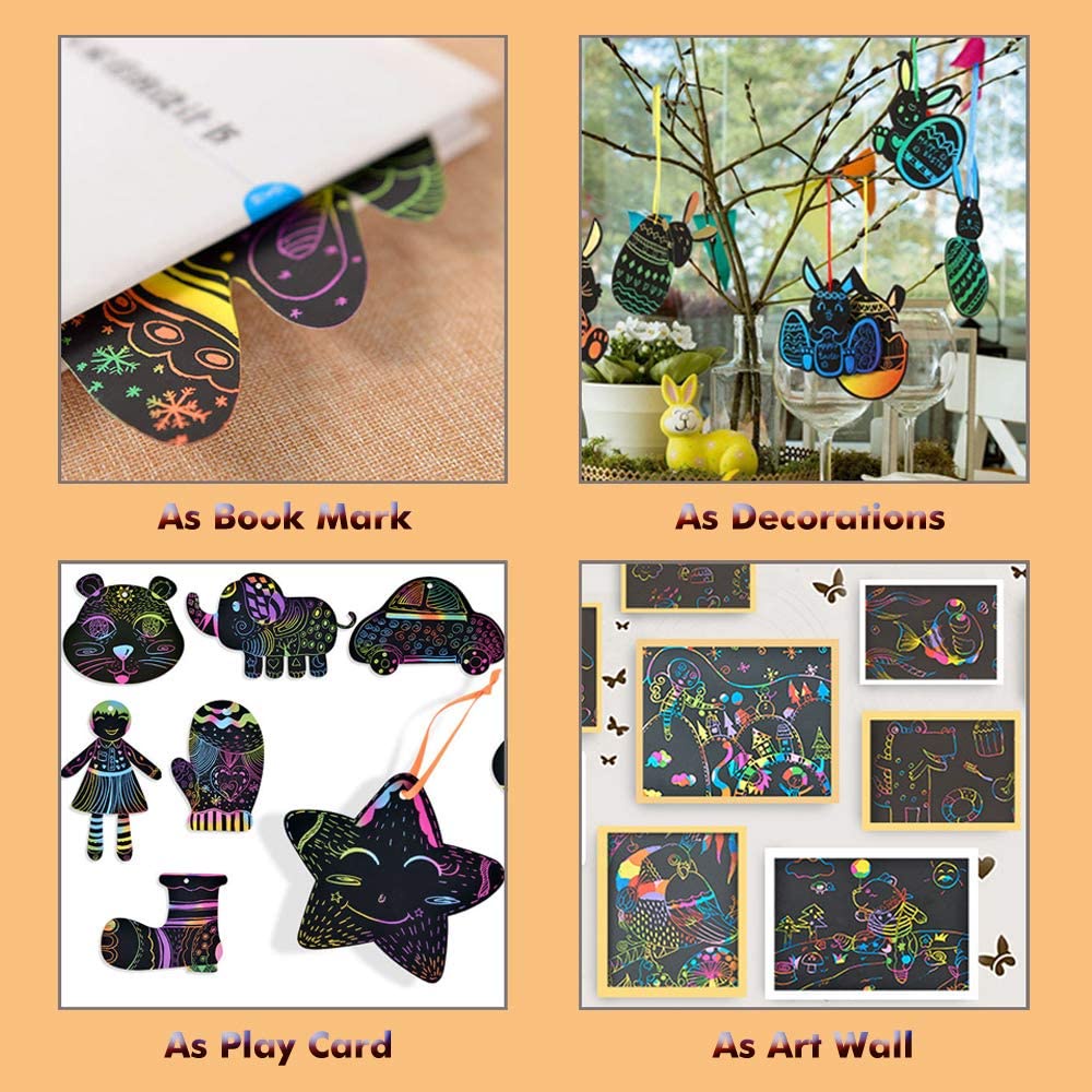 Set 100 Tấm Thẻ Giấy Kèm 2 Stylus 2 Vẽ Thủ Công Cho Bé