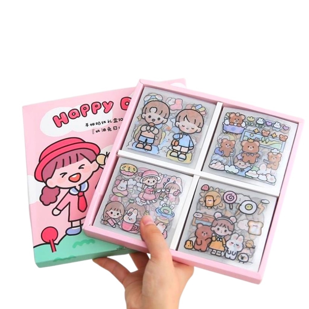 Hộp 1000 sticker siêu dễ thương