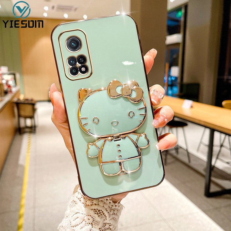Ốp Điện Thoại Silicon Mềm Chống Sốc Có Giá Đỡ Hình Hello Kitty Cho Xiaomi Redmi Note 11 10 Pro 11S 10S 4G 5G 9S 9 Pro