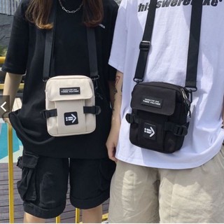 Túi đeo chéo mũi tên ulzzang da bóng