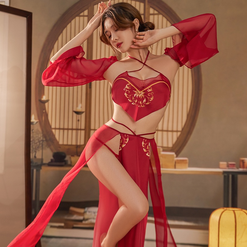 ❣Sweet Secret~Đầm Ngủ Hán Phục Ngủ Có Túi Riêng Biệt Gợi Cảm Cổ Điển Oiran