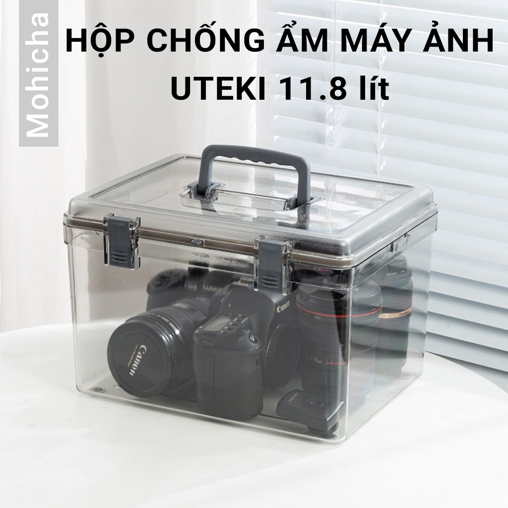 Hộp chống ẩm máy ảnh Uteki chính hãng dung tích 11.8 lít quai đeo tiện dụng