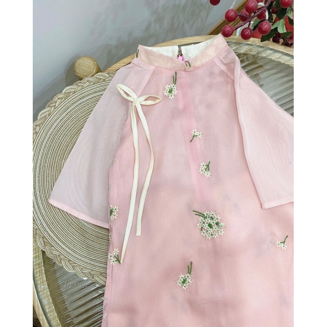 Set áo dài Tú Cầu cho bé gái  | Dotori
