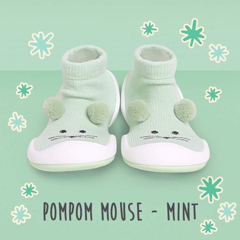 CHÍNH HÃNG GGOMOOSIN GIÀY TẬP ĐI CHO BÉ CƯNG-MOUSE MINT