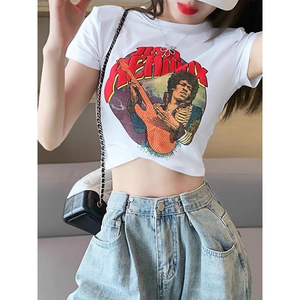 ÁO CROPTOP TAY NGẮN CHỮ JIMI BG