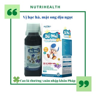 [LỌ THỦY TINH 100ml] Siro ho BỔ PHẾ HUTA hỗ trợ giảm ho, khó thở, đau rát họng