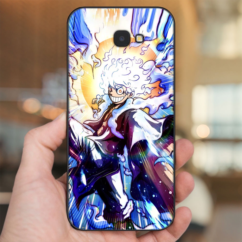 Ốp lưng Samsung J4 Plus viền đen in hình Luffy Gear 5 Nika One Piece Đảo Hải Tặc