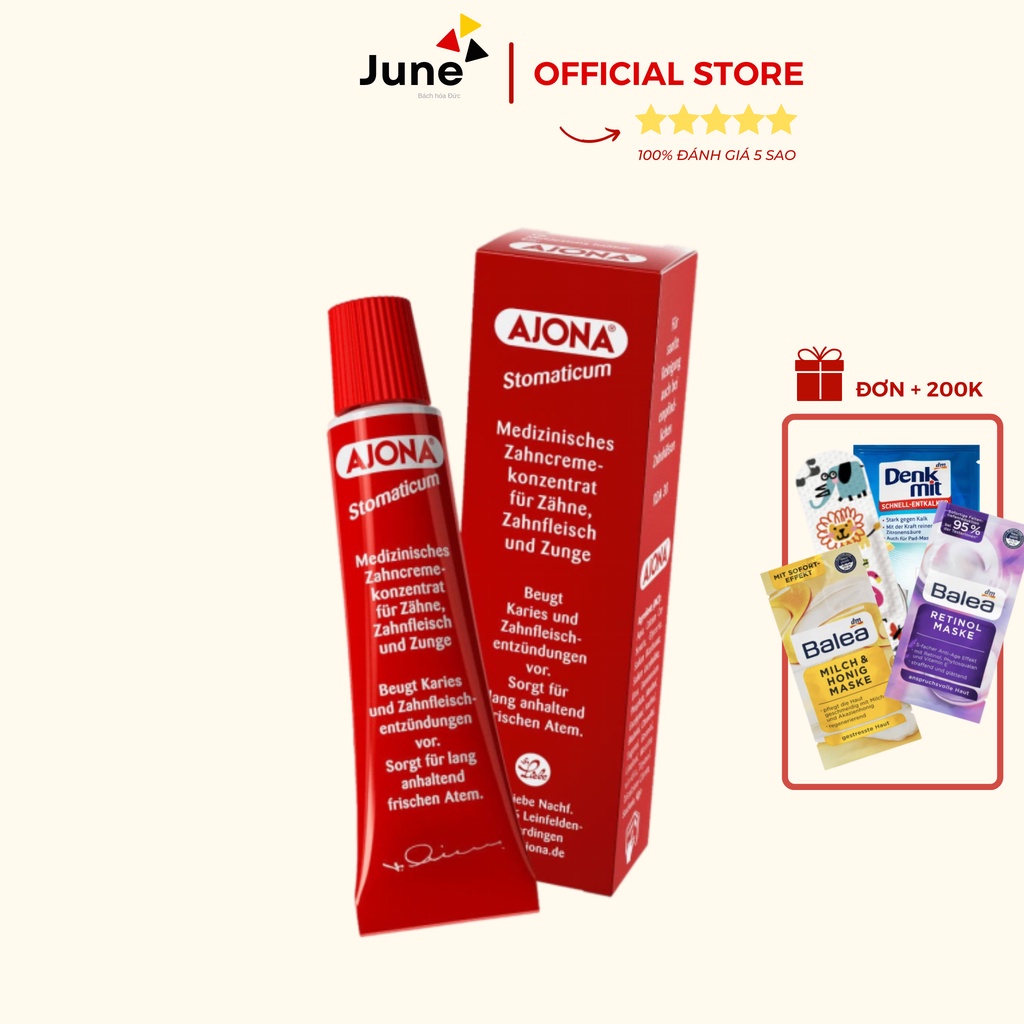 Kem đánh răng giảm cao răng, giảm viêm lợi Ajona 25ml - Hàng Đức Chuẩn