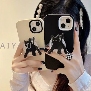 Ốp Điện Thoại Silicone Mềm Chống Sốc 3 Trong 1 Có Giá Đỡ Túi Khí Cho iPhone 14 13 12 11 Pro Max XR XS Max