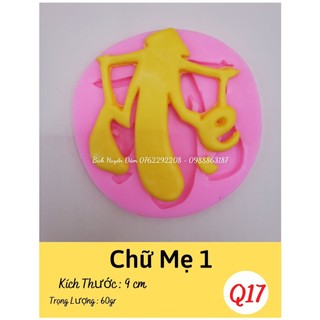 Khuôn silicon chữ thư pháp để đổ rau câu, ấn xôi hoa đậu, fondant,...