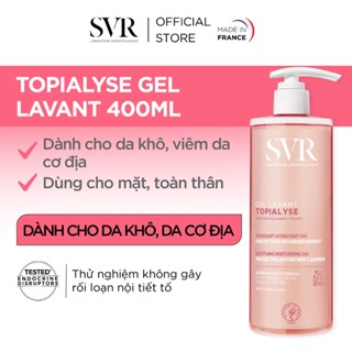 Gel làm sạch dịu nhẹ dành cho da  nhạy cảm, da khô và viêm da cơ địa SVR TOPIALYSE Gel Lavant 400ml