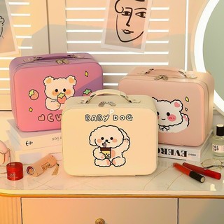 Cốp đựng mỹ phẩm gấu⚡️Freeship⚡️,Hộp Đựng Đồ Mỹ Phẩm, Hộp Đựng Trang Sức,Hộp Đựng Đồ Trang Điểm, Makeup kèm gương