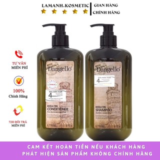 Dầu gội collagen DANGELLO phục hồi tóc hư tổn khô sơ kiềm dầu sạch gàu, cặp gội xả chính hãng 500ml – 800ml