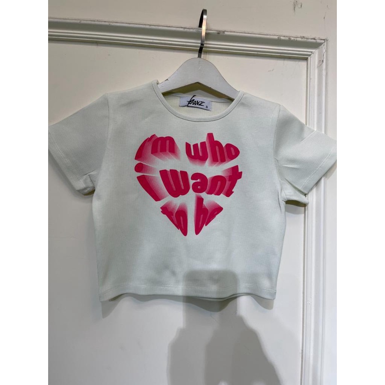 Áo Croptop Nữ Chất Liệu Thun Gân Co Giản Gonzbrandvn - I'm who i want to be