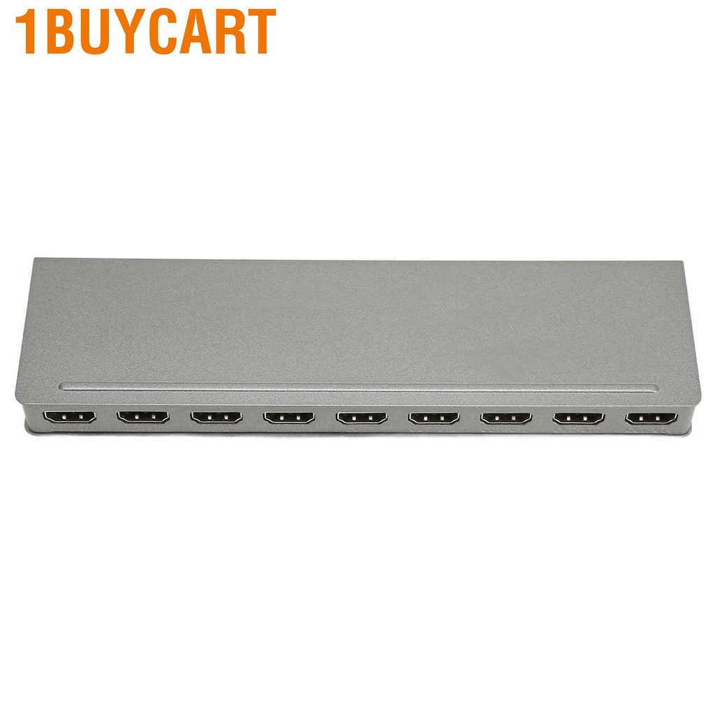 1buycart HD Multimedia Interface Splitter 1 in 8 Out 4K 30Hz Support FHD 3D 1080P Sound Video Distributor 100‑240V