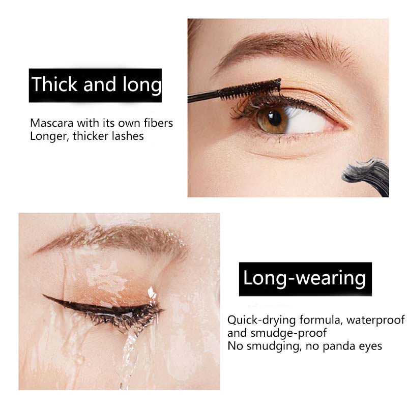 Mascara Uốn Cong Làm Dày Lông Mi Lâu Trôi Không Nhòe Kháng Nước