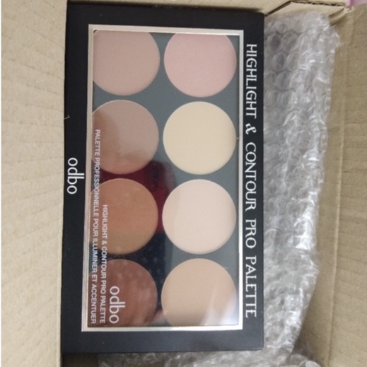 Tạo Khối Tông Nâu Sáng Odbo Highlight và Contour Pro Palette OD138