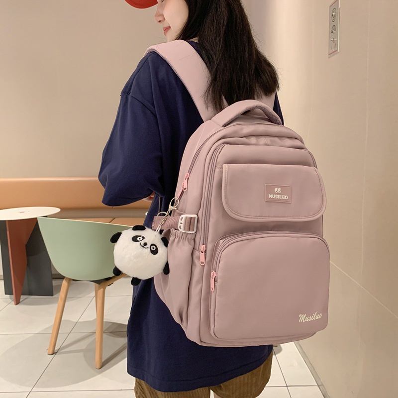 Balo đi học nam nữ MUSILUO phong cách trẻ trung chất vải cao cấp, balo laptop 15.6 inch