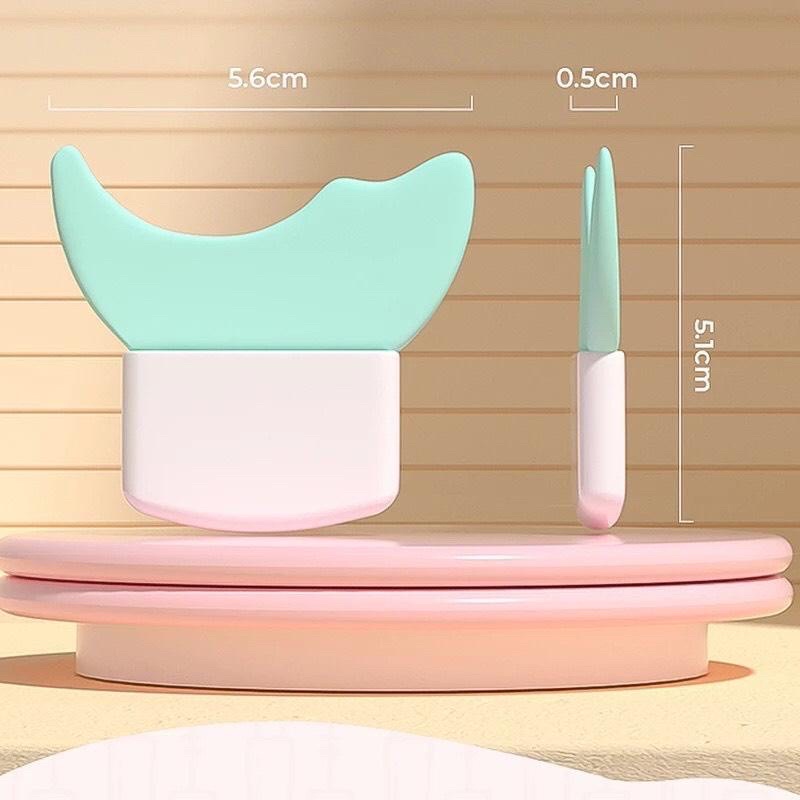 Miếng silicon hỗ trợ kẻ mắt chuốt mi mascara tạo bọng mắt và làm sạch lông mi hình chữ y MINIGIRL S2