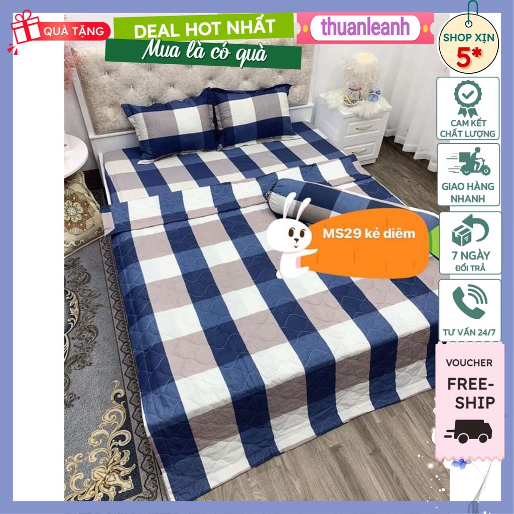 Bộ ga gối Coton Poly 1m,1m2,1m4(chọn mẫu)