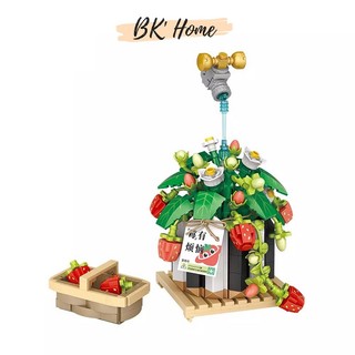 Đồ chơi lắp ráp khối xây dựng building blocks mini LOZ mô hình Chậu Dâu Tây 1284
