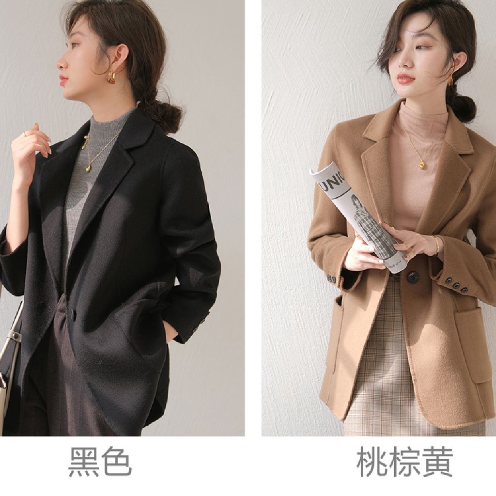 Áo Khoác Len Cao Cấp Dáng Ôm Ngắn Thời Trang Thu Đông 2022 Dành Cho Nữ