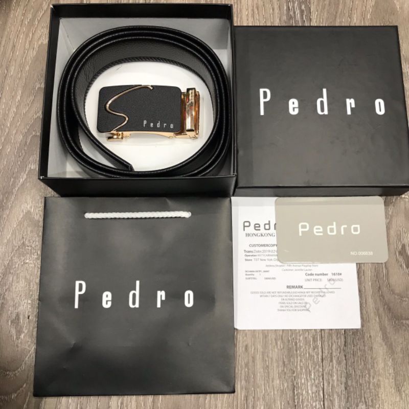 Thắt Lưng Da Nam PEDRO Mặt Đá PD_ 265 Khoá Tự Động