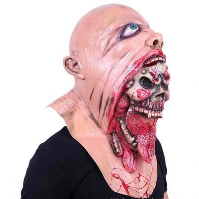 MẶT NẠ QUỈ MẶT NGƯỜI trùm đầu hóa trang ghê rợn phù hợp cho Halloween trung thu lễ hội sự kiện quay video tiktok hacker