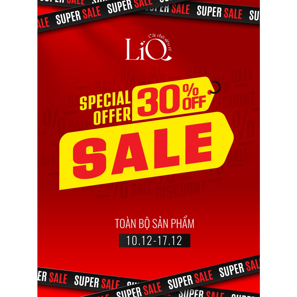 Decal dán kính Poster Sale, End of Year, Mega Sale