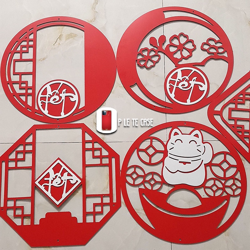 Vòng treo Tết decor, Vòng trang trí xuân-40CM