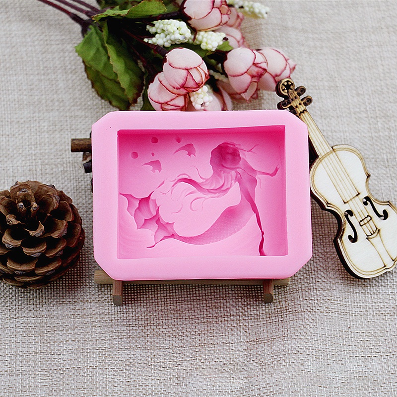 Khuôn Làm Bánh / Kẹo / Xà Phòng Chất Liệu Silicone Hình Bông Hoa Phong Cách Cổ Điển