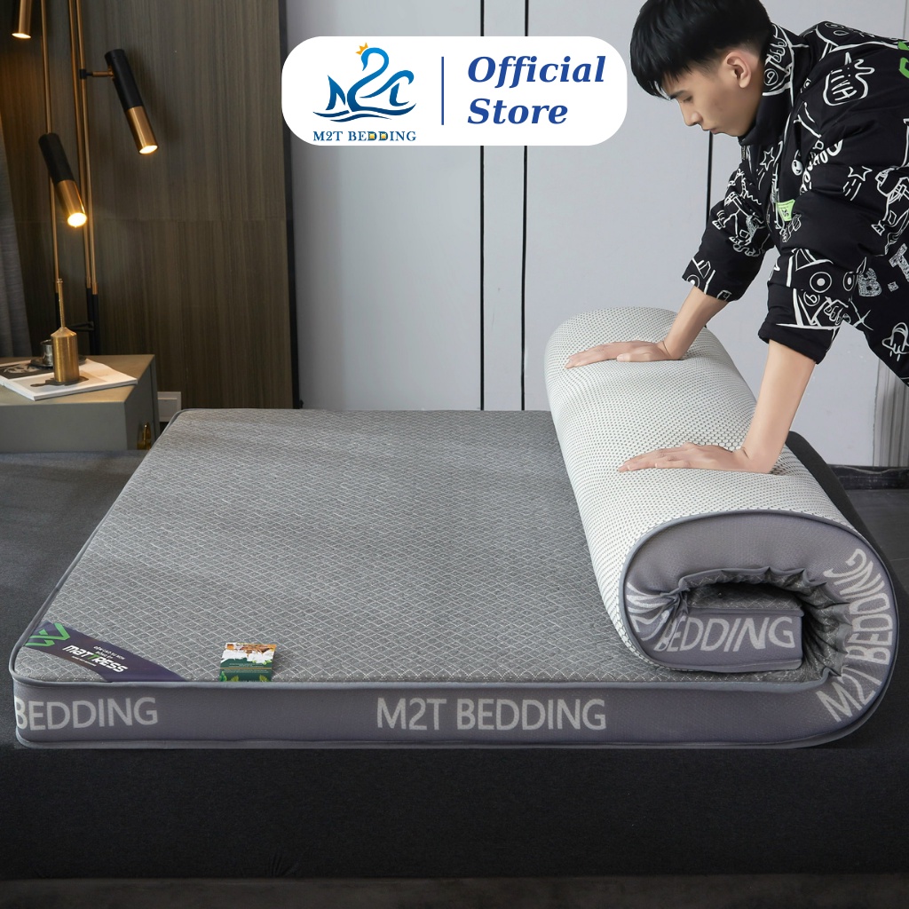 Nệm cao su non bông ép M2T BEDDING đệm bông ép gấp gọn độ dày 7cm