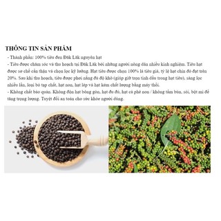 Gói tiêu đen nguyên hạt - vị cay thơm nồng, nguyên chất, tỉ lệ trái chín cao
