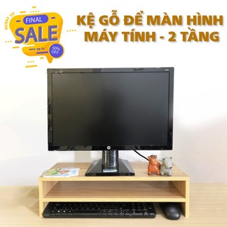 Kệ gỗ để màn hình máy tính,lap top cho bàn làm việc