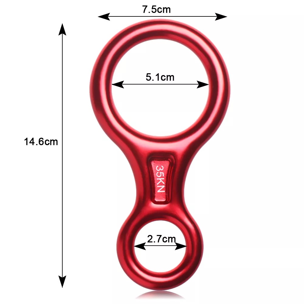 Móc khóa số 8- móc hãm dây số 8-móc hãm dây leo núi, cứu hộ
