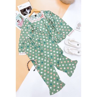 Bộ tay dài quần dài chất tole lanh vnxk