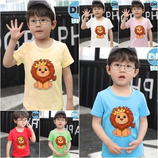 Áo thun cho bé trai cotton mịn, mát, thoải mái cho bé - Sư tử Crow- DHKID1003