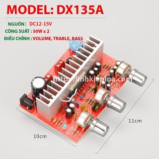 Mạch khuếch đại công suất palax dx-135a - công suất 50w x 2- nguồn dc12v