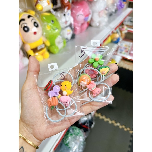 set 5 cột tóc mix hình