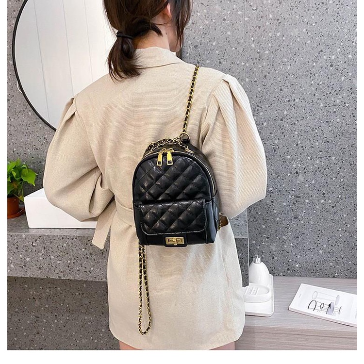 Balo da mini thời trang nữ ô trám HB01 Hanmes