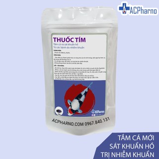 Tím kmno4 50g tắm cá, vệ sinh hồ cá koi, cá vàng, la hán, cá dĩa, cá cảnh acpharno
