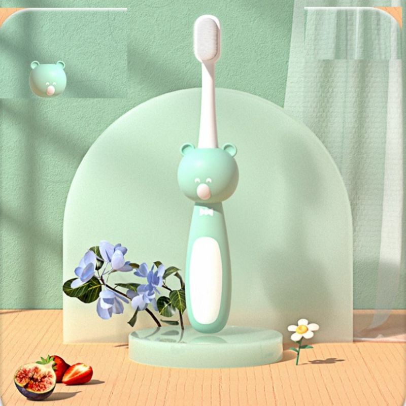 Bàn chải cotton gấu siêu xinh cho bé